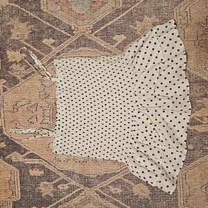 NEW Isa & Ella polka dot spaghetti strap, ruffled stretchy tank top, new!